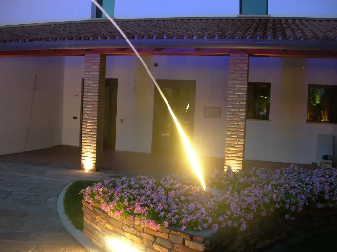 Illuminazione parco privato con trasformatori luci LED