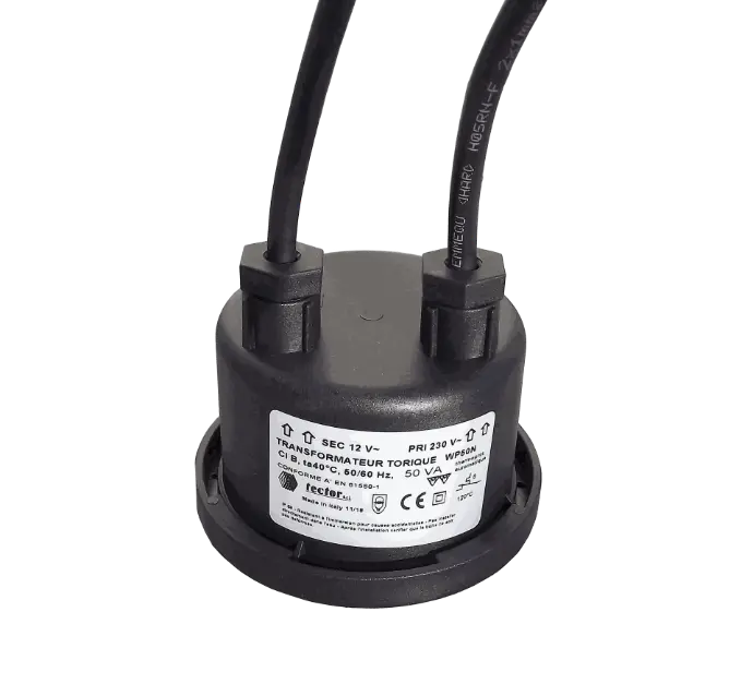 Illuminazione interna con trasformatori toroidali in box