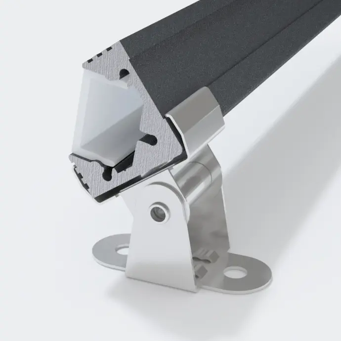 Profilo LED in alluminio da incasso con diffusore opalino